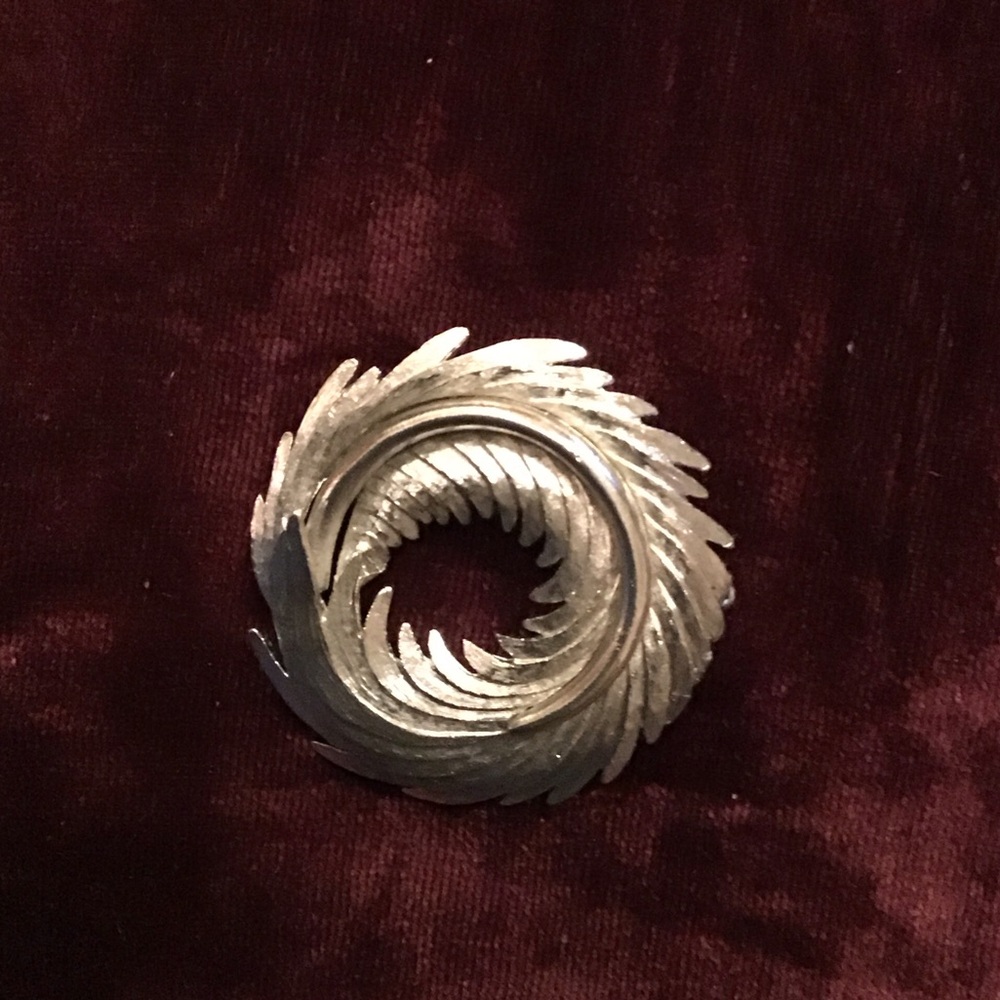 Vintage Silver Swirl Brooch